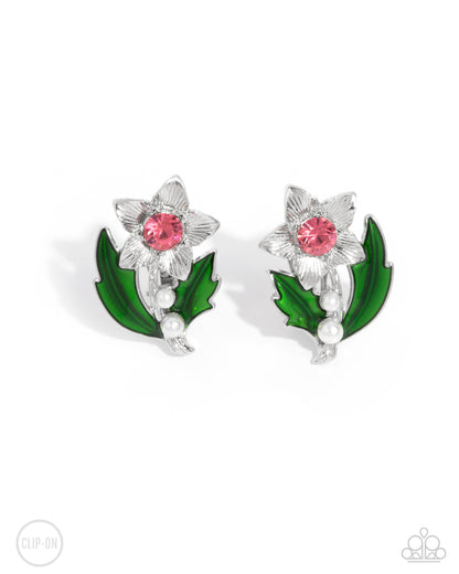 Gardening Guest - pink - Paparazzi CLIP ON earrings