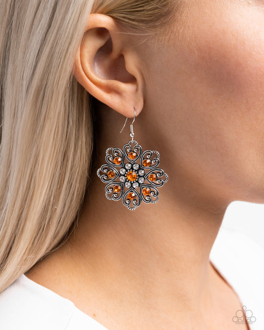Garden of Love - orange - Paparazzi earrings