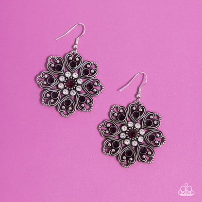 Garden of Love - purple - Paparazzi earrings