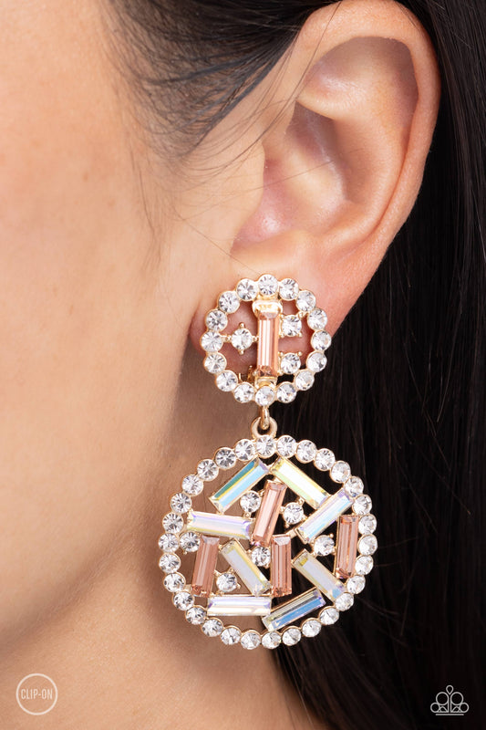 Gasp-Worthy Glam - gold - Paparazzi CLIP ON earrings