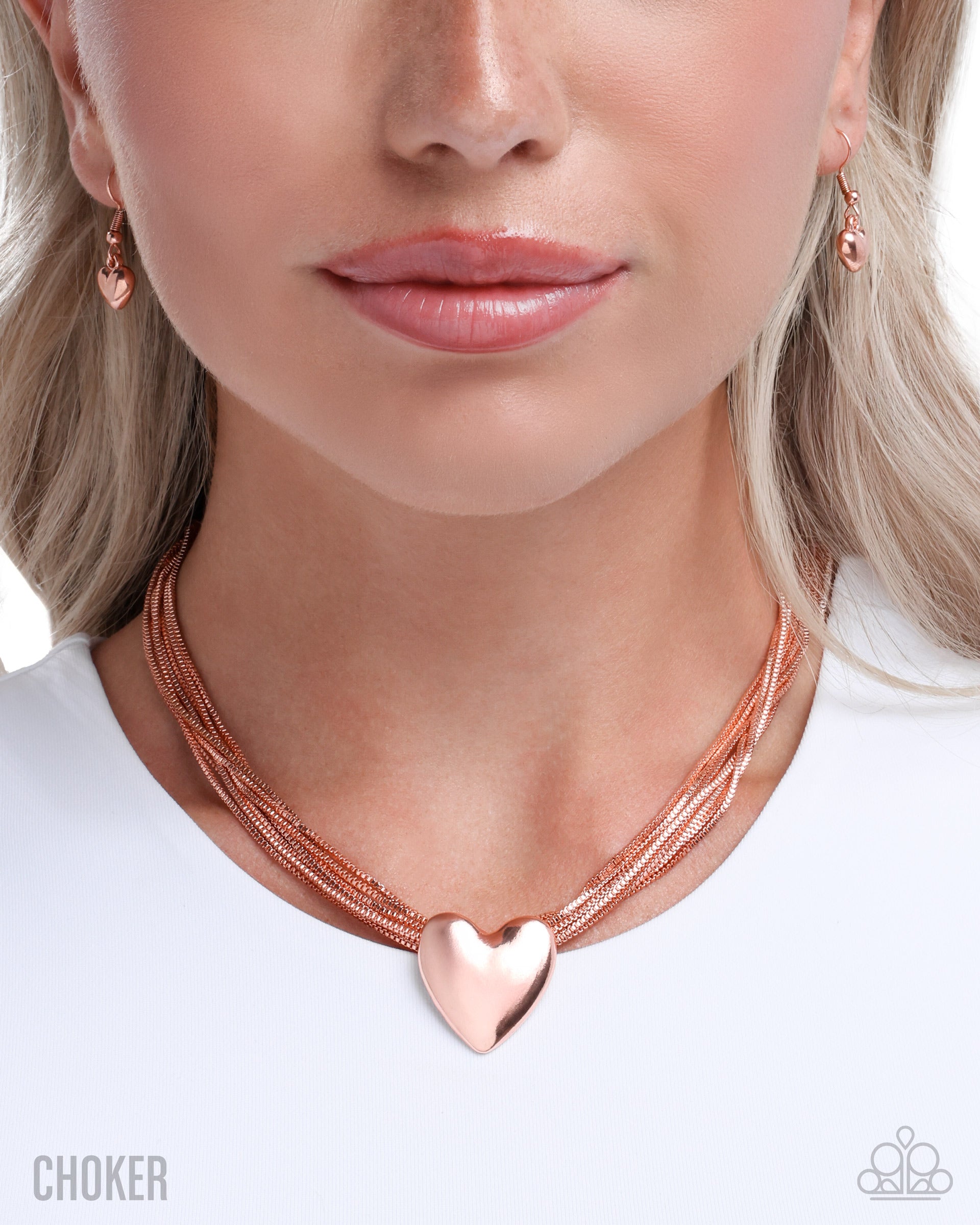 Gathered Galentine - copper - Paparazzi necklace