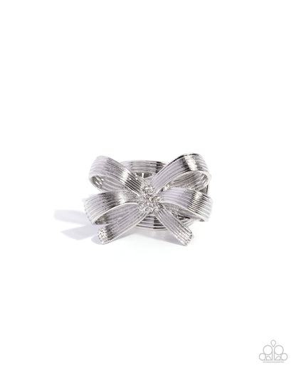 Gathered Glam - silver - Paparazzi ring