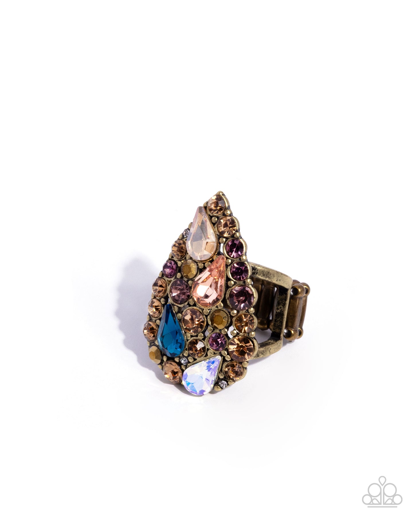 Gatsby Gamut - brass - Paparazzi ring
