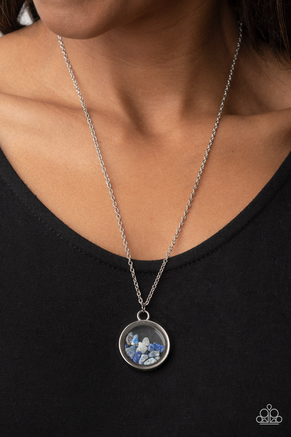 Gemstone Guru - blue - Paparazzi necklace