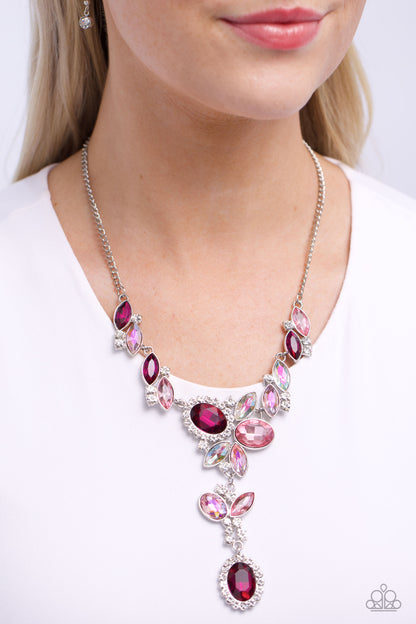 Generous Gallery - pink - Paparazzi necklace