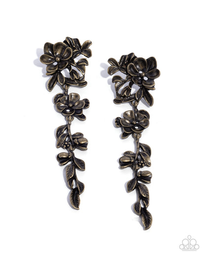 Generous Garden - brass - Paparazzi earrings