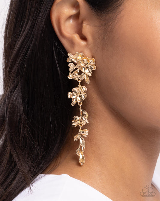 Generous Garden - gold - Paparazzi earrings