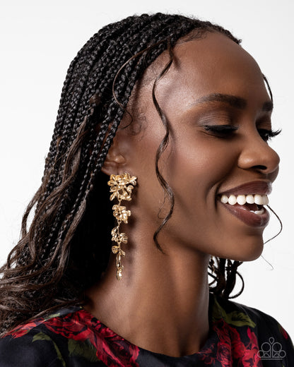 Generous Garden - gold - Paparazzi earrings