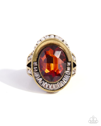 Generous Glitter - brass - Paparazzi ring