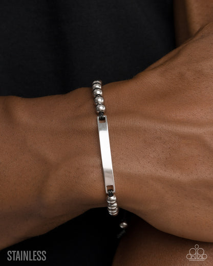 Generous Grit - silver - Paparazzi MENS bracelet