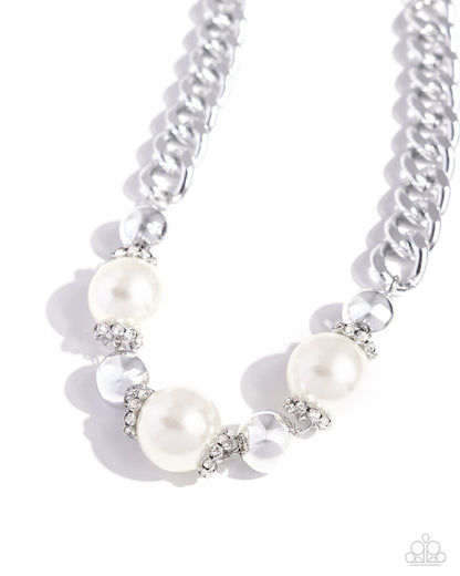 Generously Glossy - white - Paparazzi necklace
