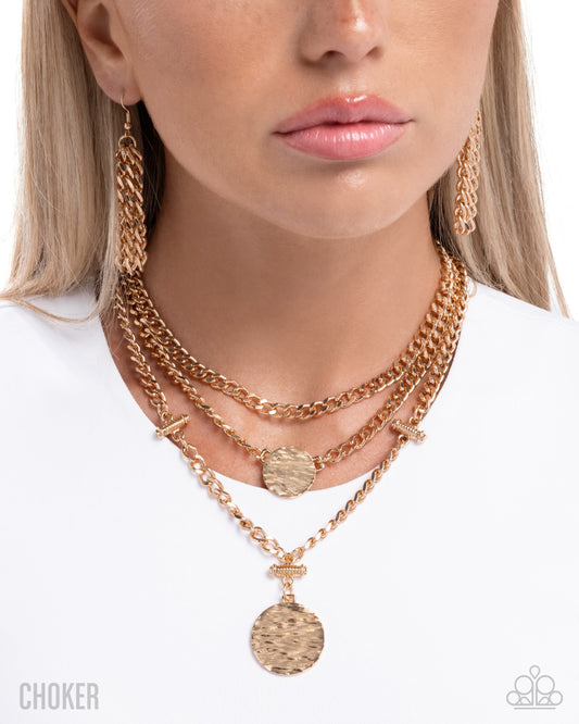 Generously Grungy - gold - Paparazzi necklace