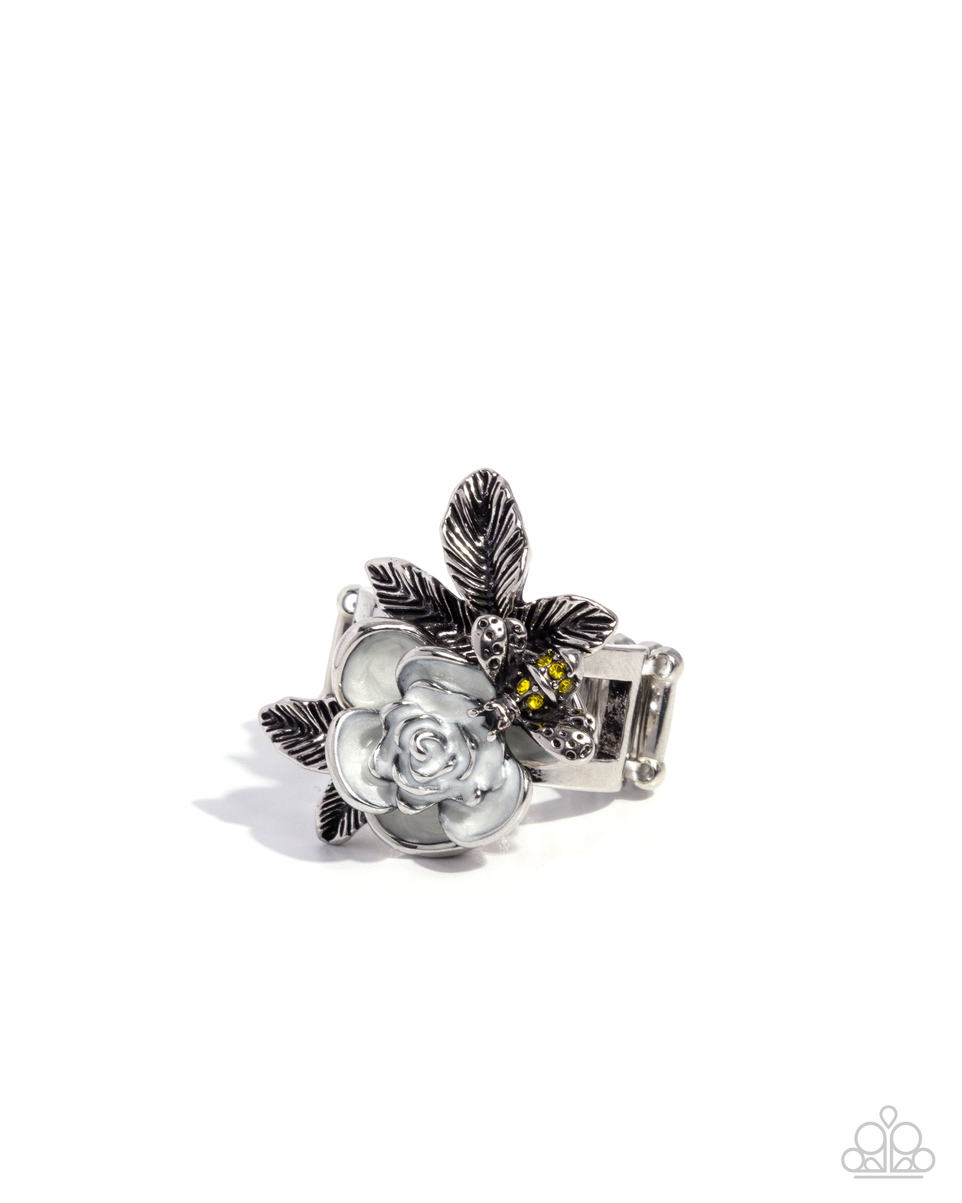 Gentle Greenhouse - white - Paparazzi ring
