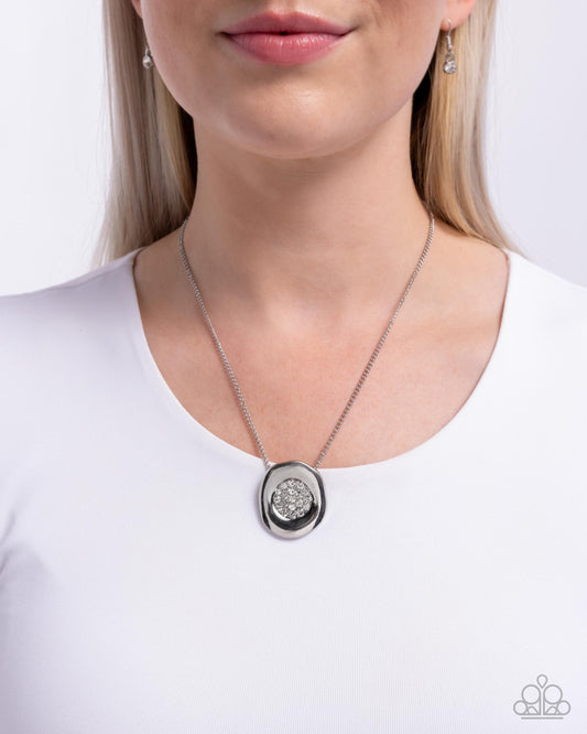 Gently Glistening - white - Paparazzi necklace