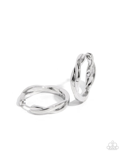 Genuine Glitz - silver - Paparazzi earrings