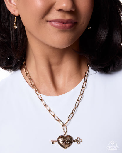 Genuine Whimsy - gold - Paparazzi necklace