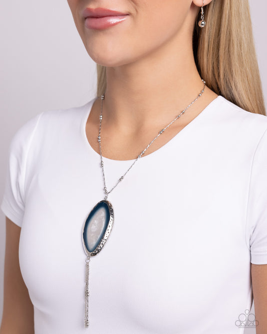 Geode Gamble - blue - Paparazzi necklace