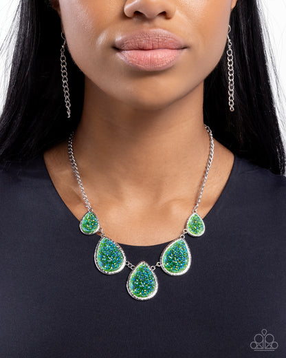 Geode Gamut - multi (green) - Paparazzi necklace