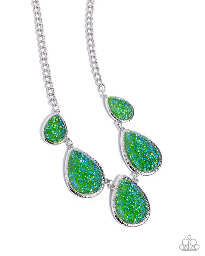Geode Gamut - multi (green) - Paparazzi necklace