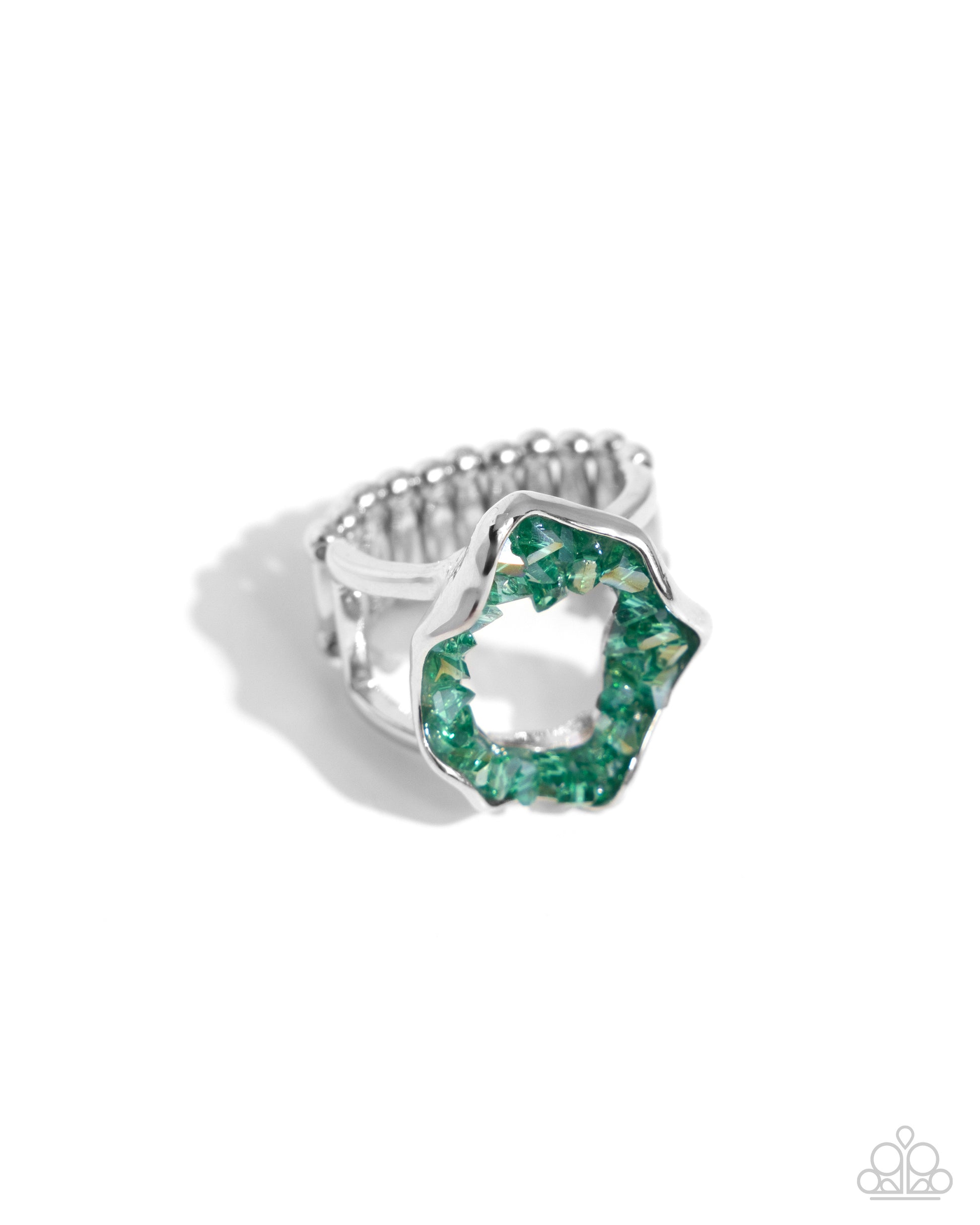 Geode Grace - green - Paparazzi ring