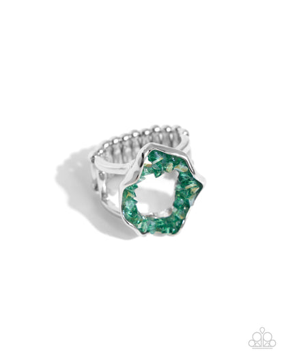 Geode Grace - green - Paparazzi ring