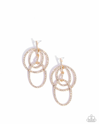 Geometric Glitz - gold - Paparazzi earrings