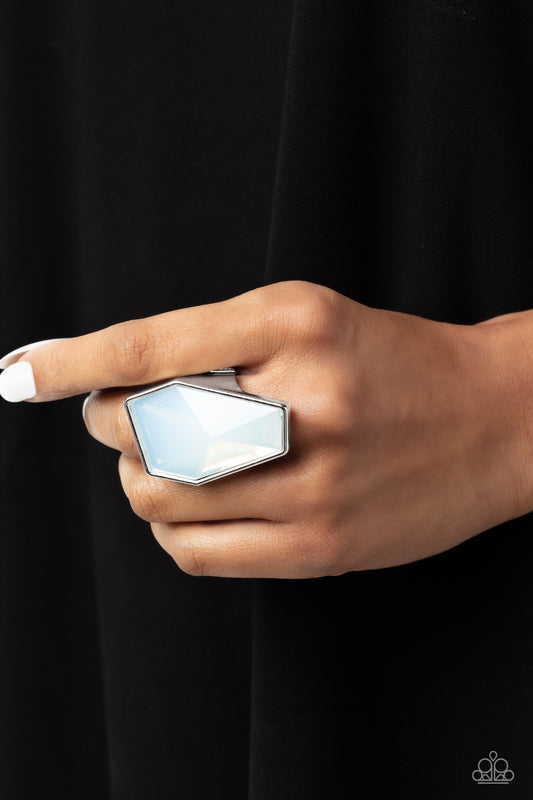 Geotic Glaze - white - Paparazzi ring