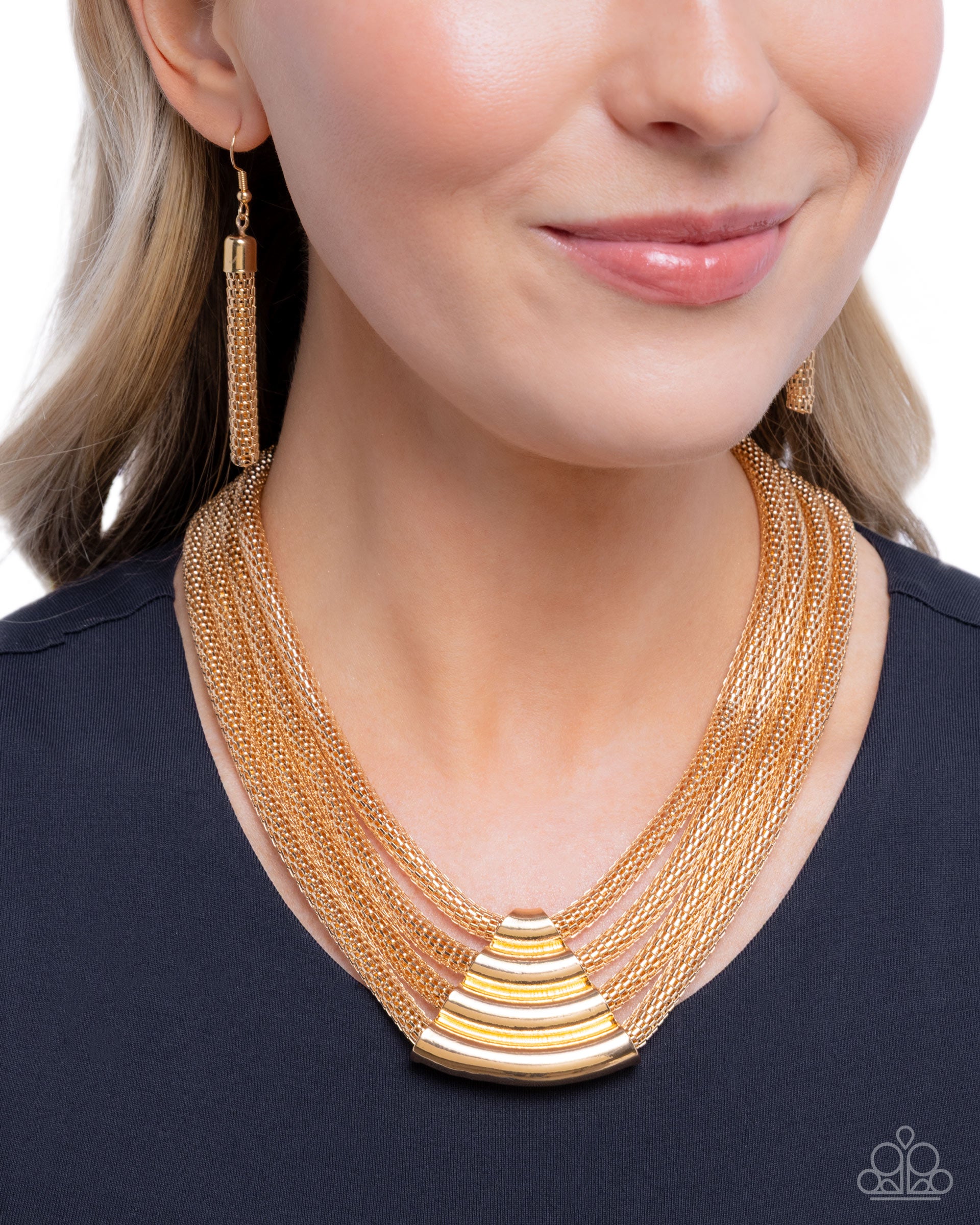 Get the MESH-age - gold - Paparazzi necklace