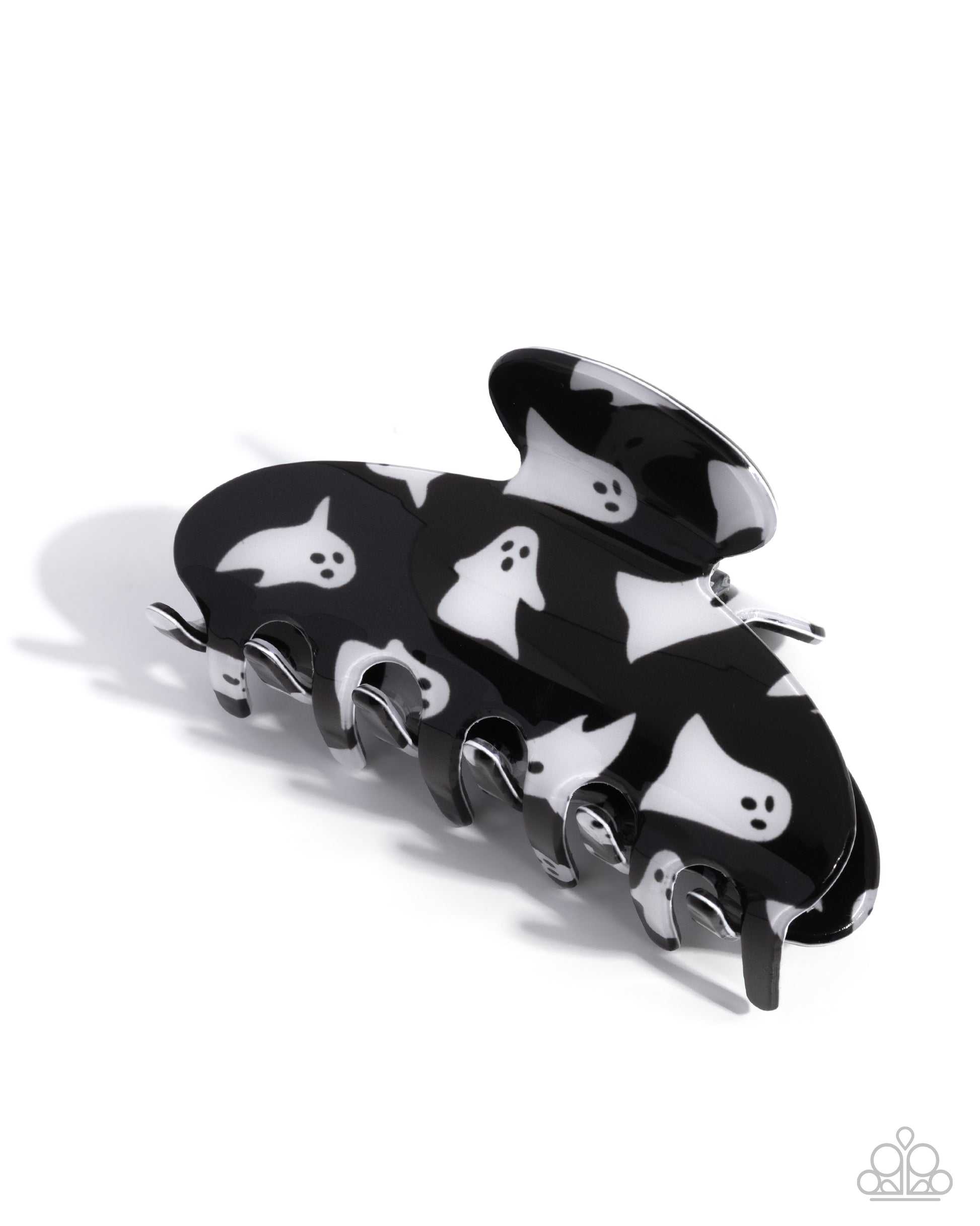Ghostly Greeting - black - Paparazzi hair clip