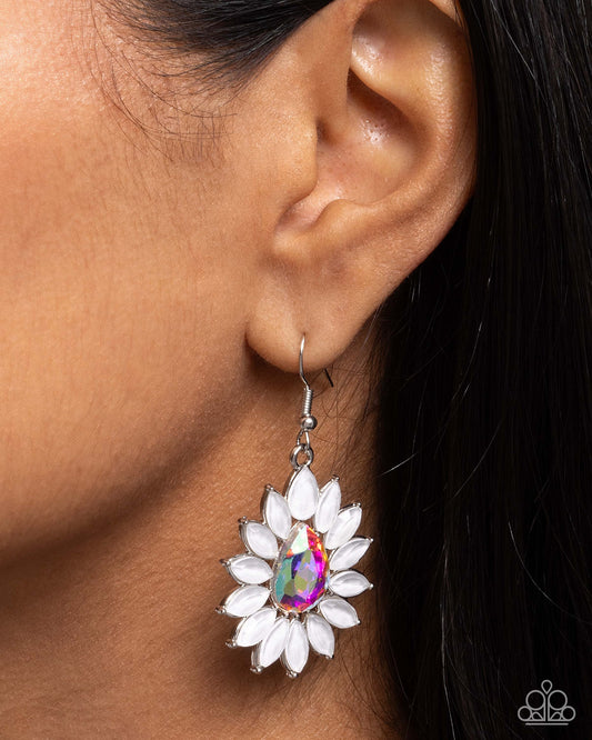 Giddy Generosity - white - Paparazzi earrings