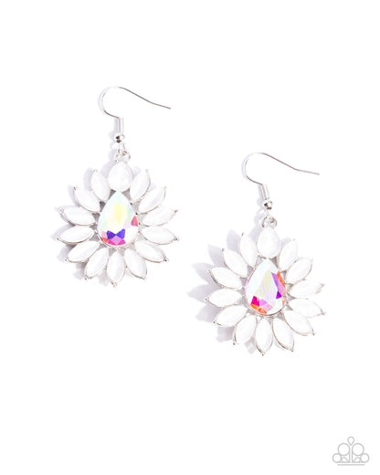 Giddy Generosity - white - Paparazzi earrings