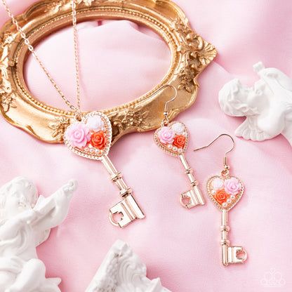 Garden Grand Tour - rose gold - Paparazzi earrings