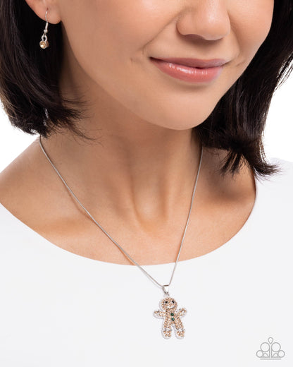 Gingerbread Glam - brown - Paparazzi necklace