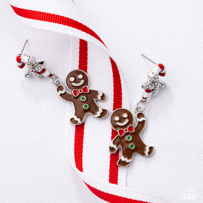 Gingerbread Man - multi - Paparazzi earrings