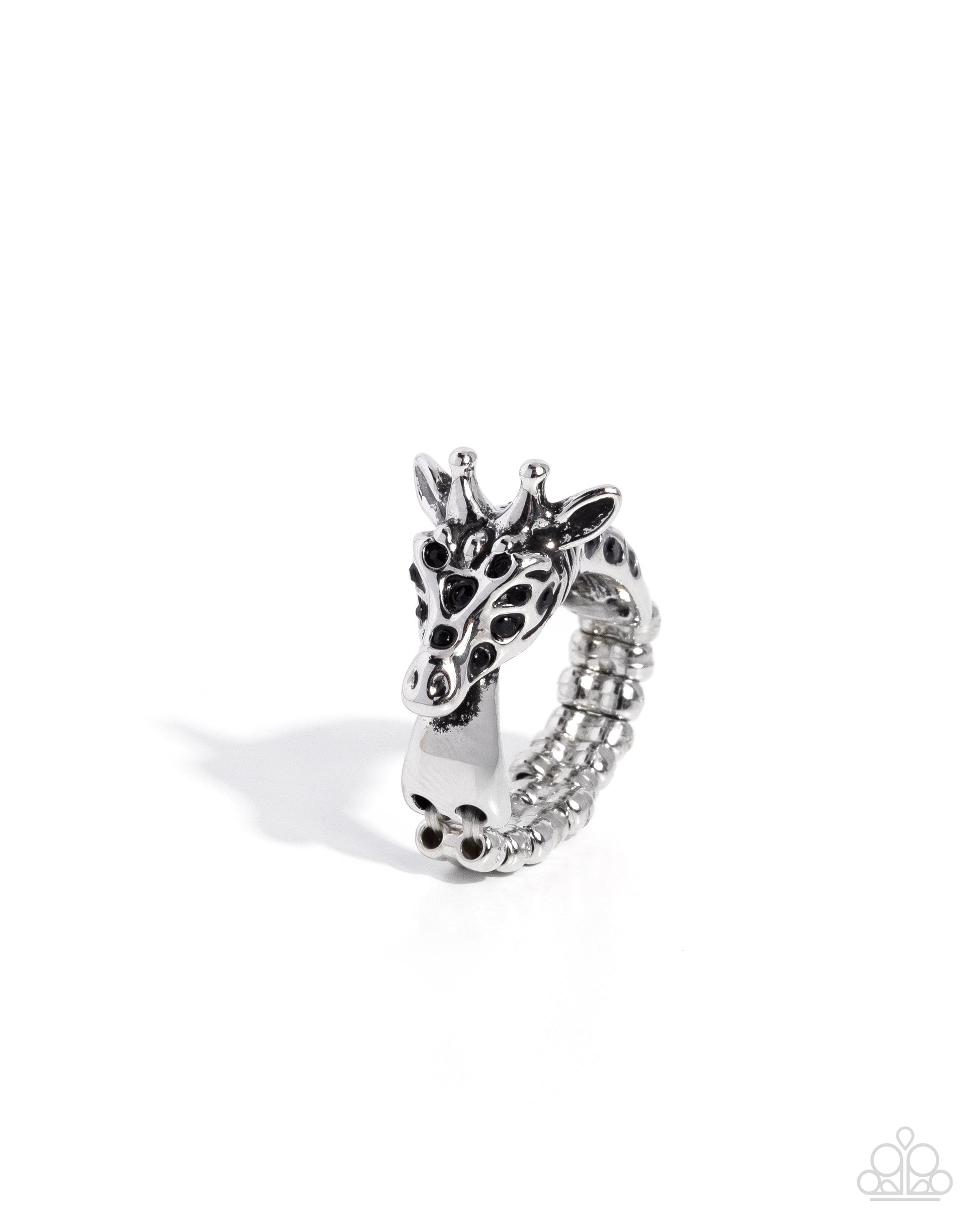 Giraffe Glam - black - Paparazzi ring