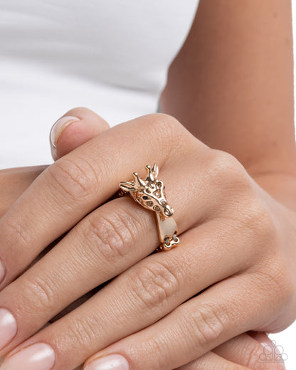 Giraffe Glam - brown - Paparazzi ring