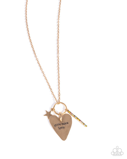 Give More Affection - yellow - Paparazzi necklace