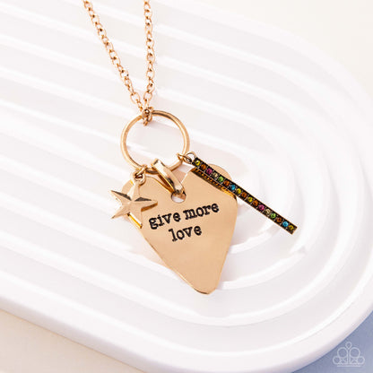 Give More Affection - yellow - Paparazzi necklace