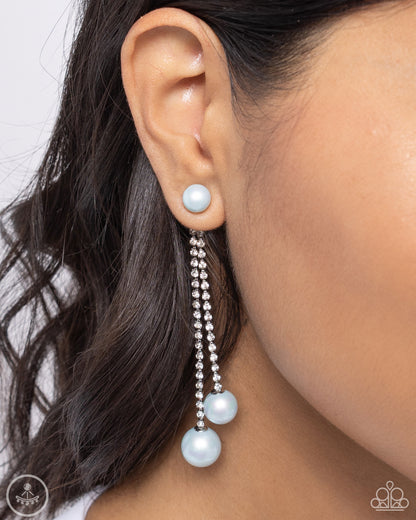 Give Us A PEARL! - blue - Paparazzi earrings