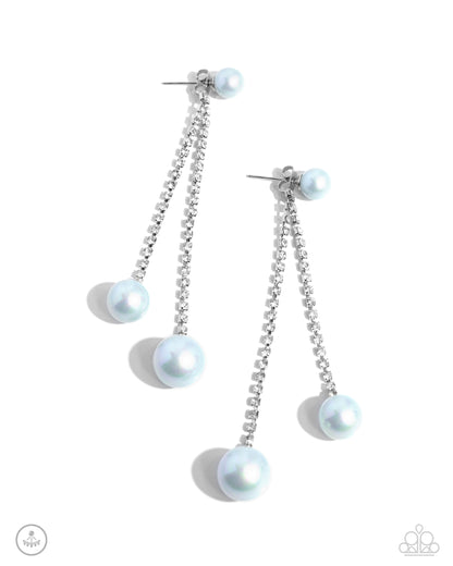 Give Us A PEARL! - blue - Paparazzi earrings