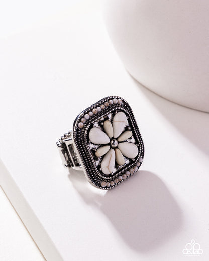 Giving Grounded - white - Paparazzi ring