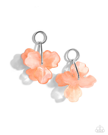 Glassy Garden - orange - Paparazzi earrings