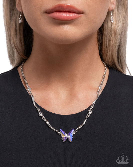 Gliding Glitz - purple - Paparazzi necklace