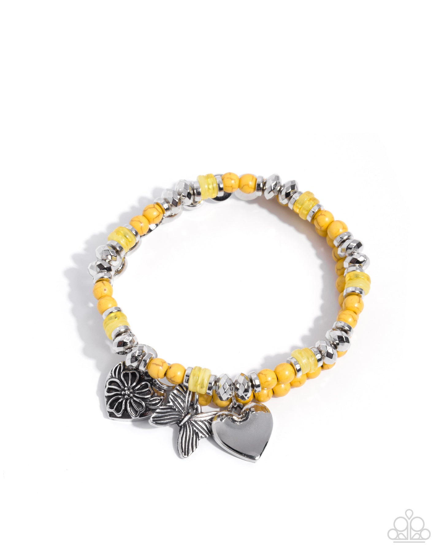 Gliding Greeting - yellow - Paparazzi bracelet