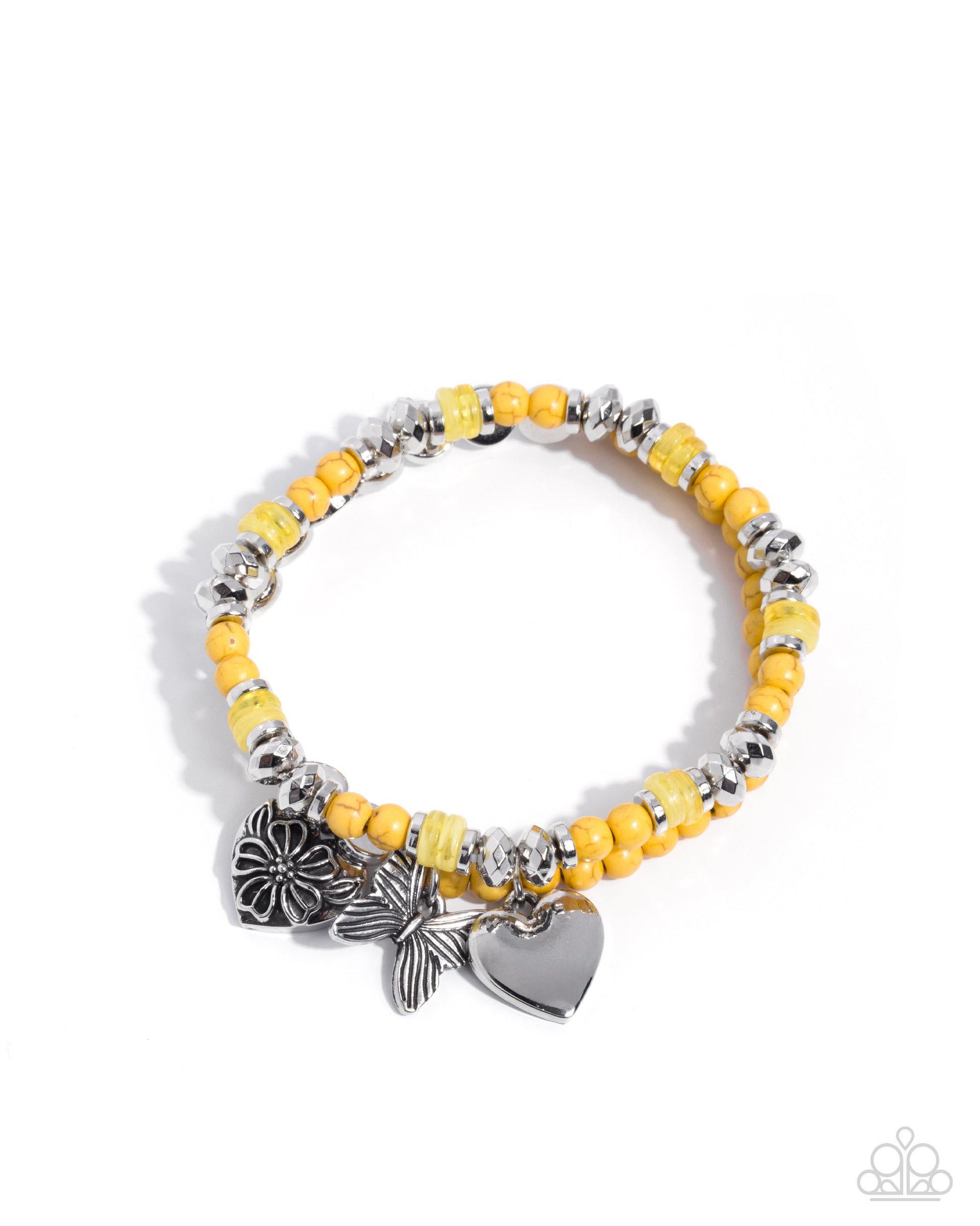 Gliding Greeting - yellow - Paparazzi bracelet
