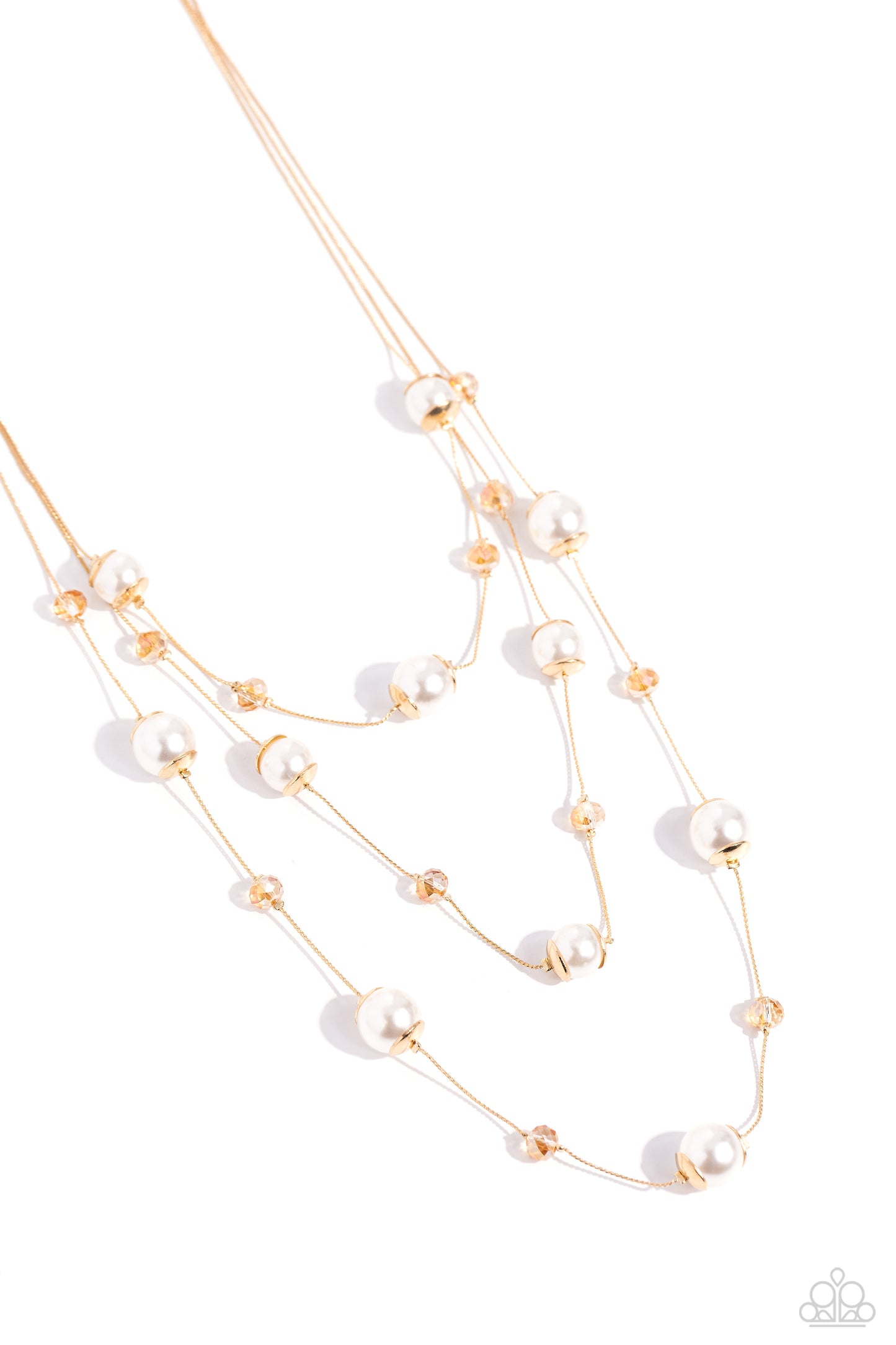 Glistening Gamut - gold - Paparazzi necklace