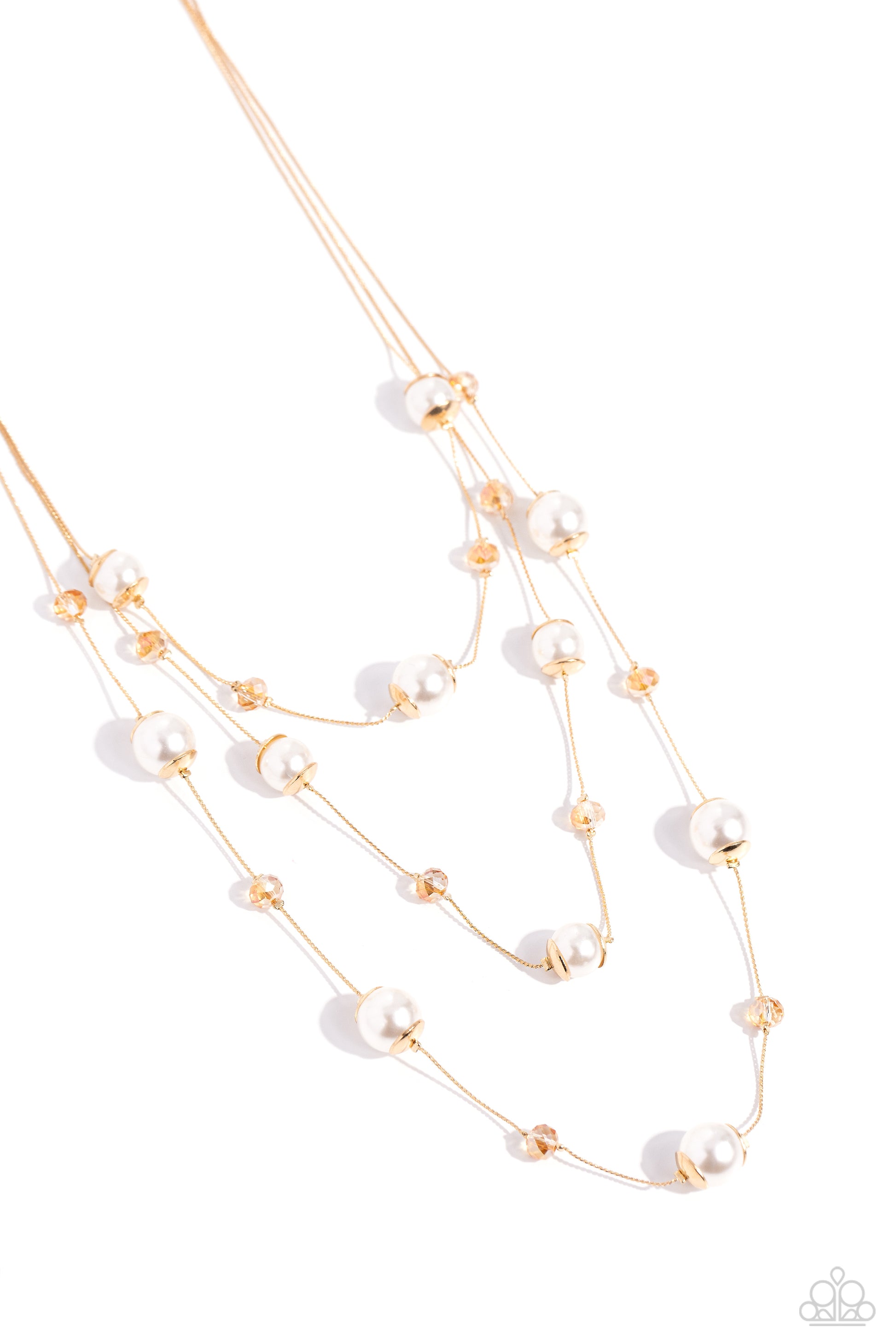 Glistening Gamut - gold - Paparazzi necklace