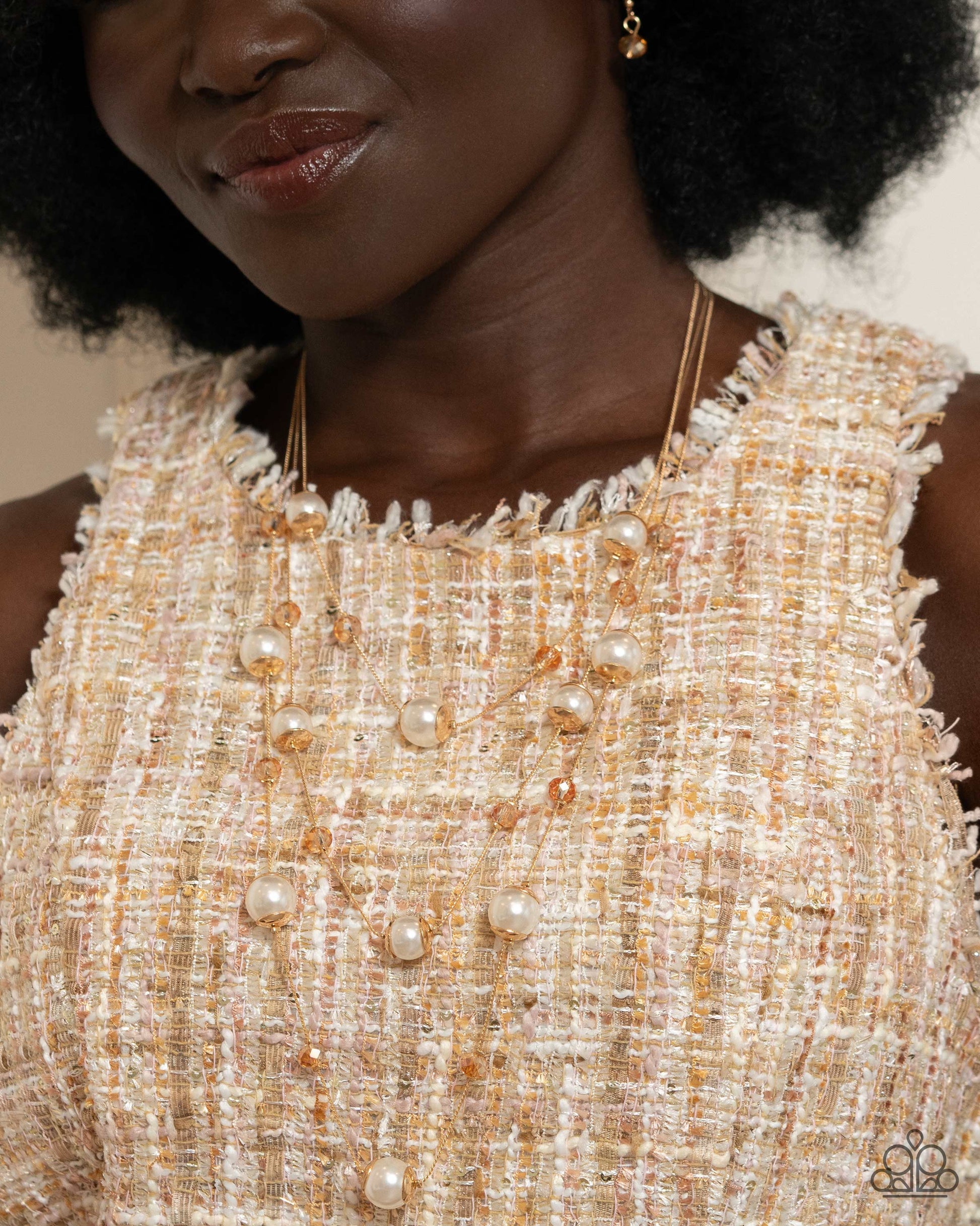 Glistening Gamut - gold - Paparazzi necklace