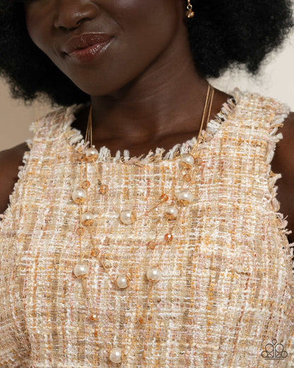 Glistening Gamut - gold - Paparazzi necklace