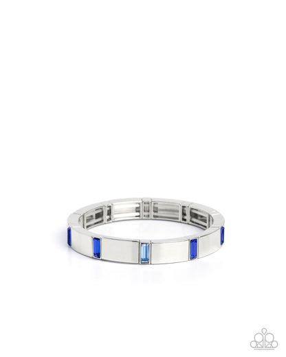 Glistening Gesture - blue - Paparazzi bracelet